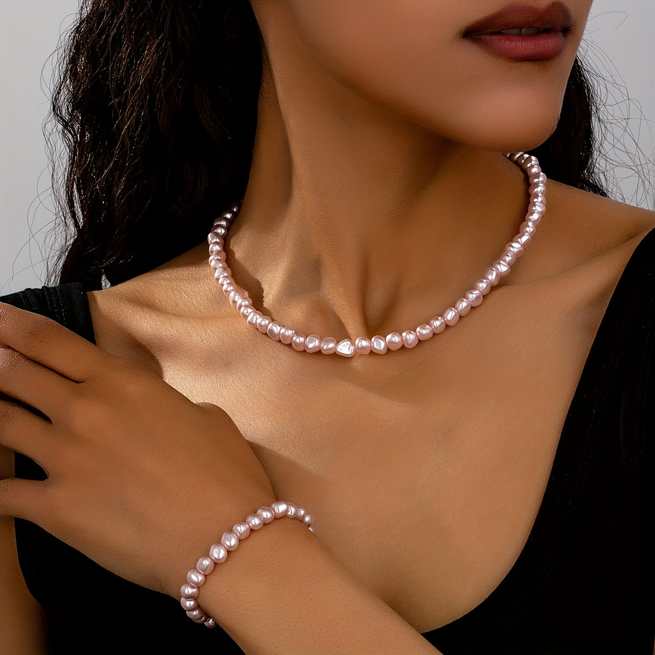 Vintage Necklace with Pearl-inspired