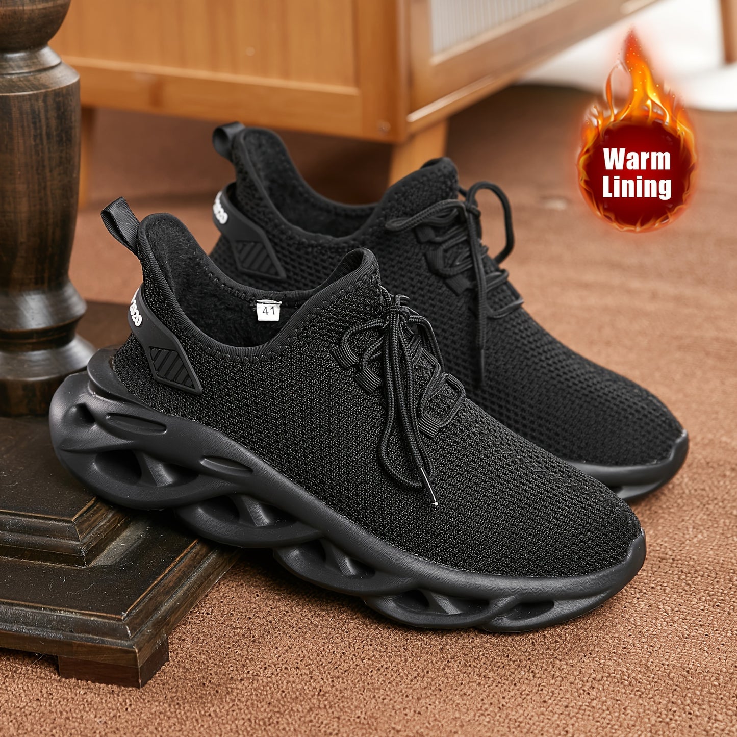Men's Blade Sneakers Running Shoes Slip-on Sneakers With Shoelaces - Odor-resistant Athletic Shoes - Lightweight And Breathable