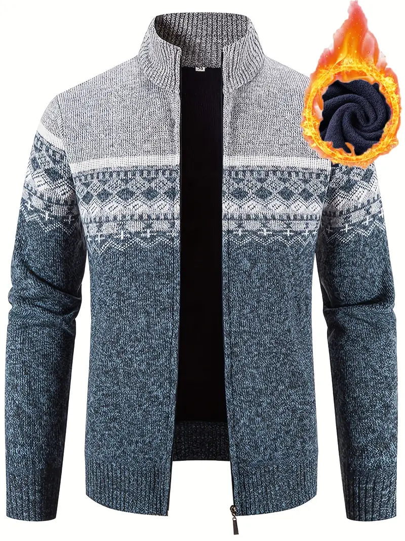 Polyester Knit Long Sleeve Cardigan