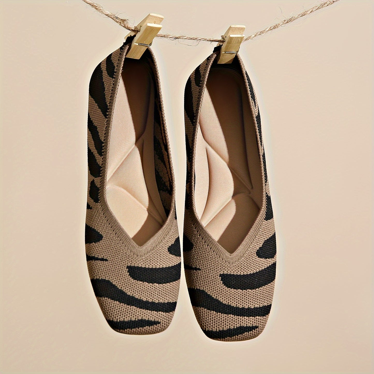 Timeless Red Stripe Flats with Slip-On