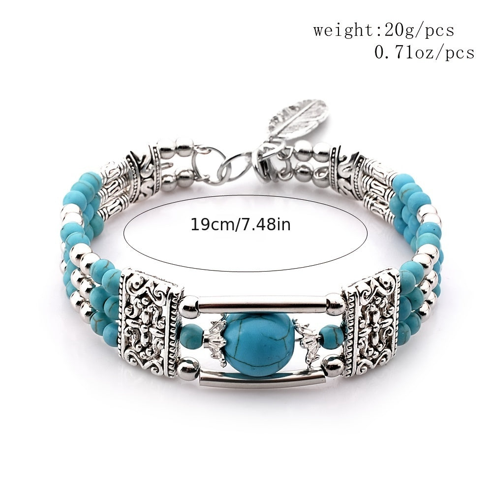 Boho Bracelet with Silver-tone