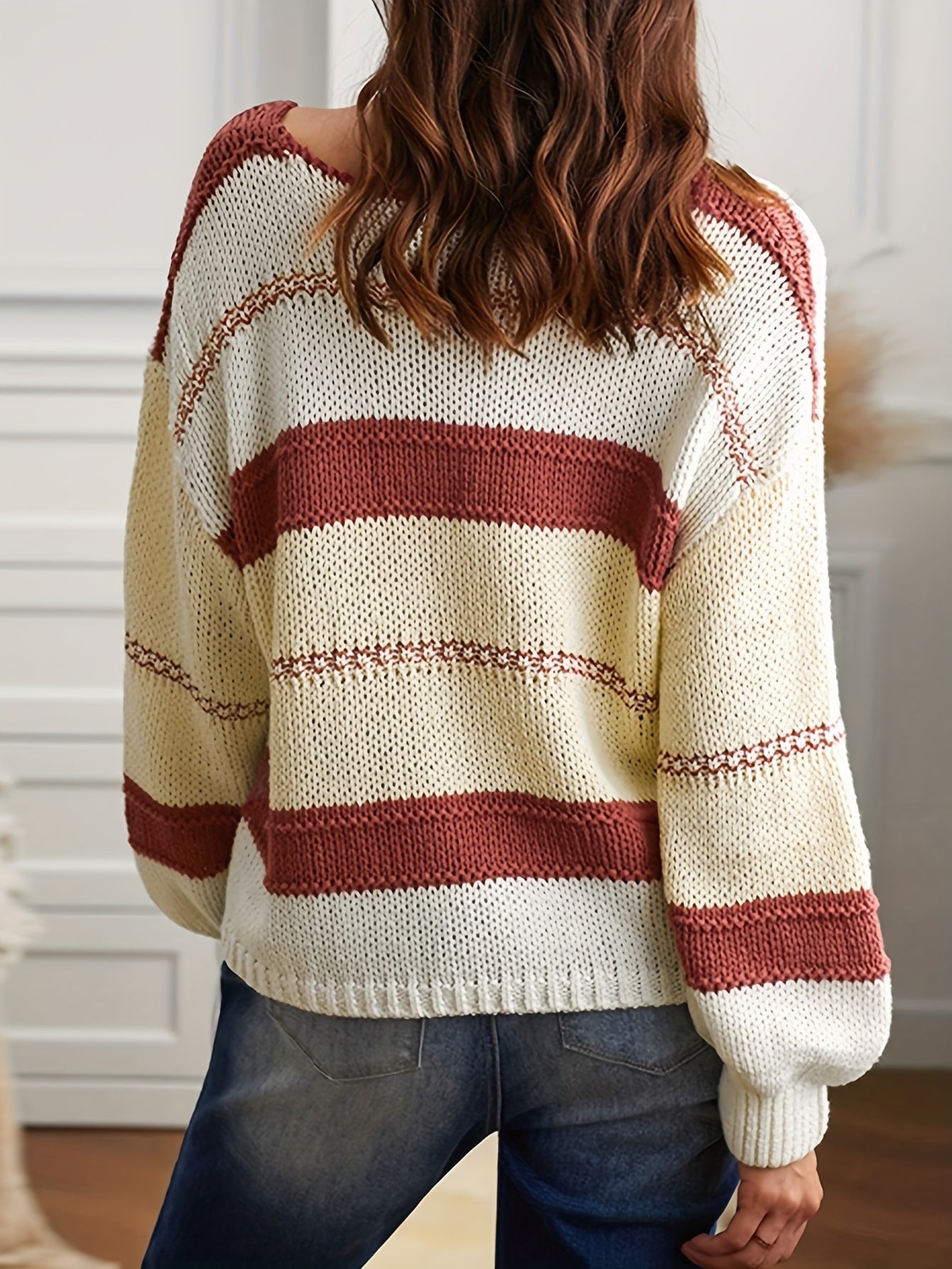 New Autumn and Winter Warm Color-Matching Urban Casual Pullover