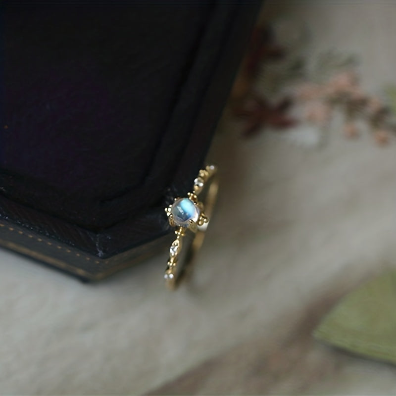 Modern Ring with Silver-tone