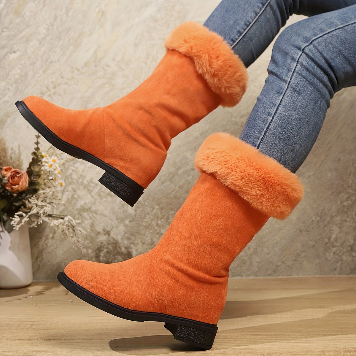 Timeless Tan Vegan Leather Ankle Boots with Platform