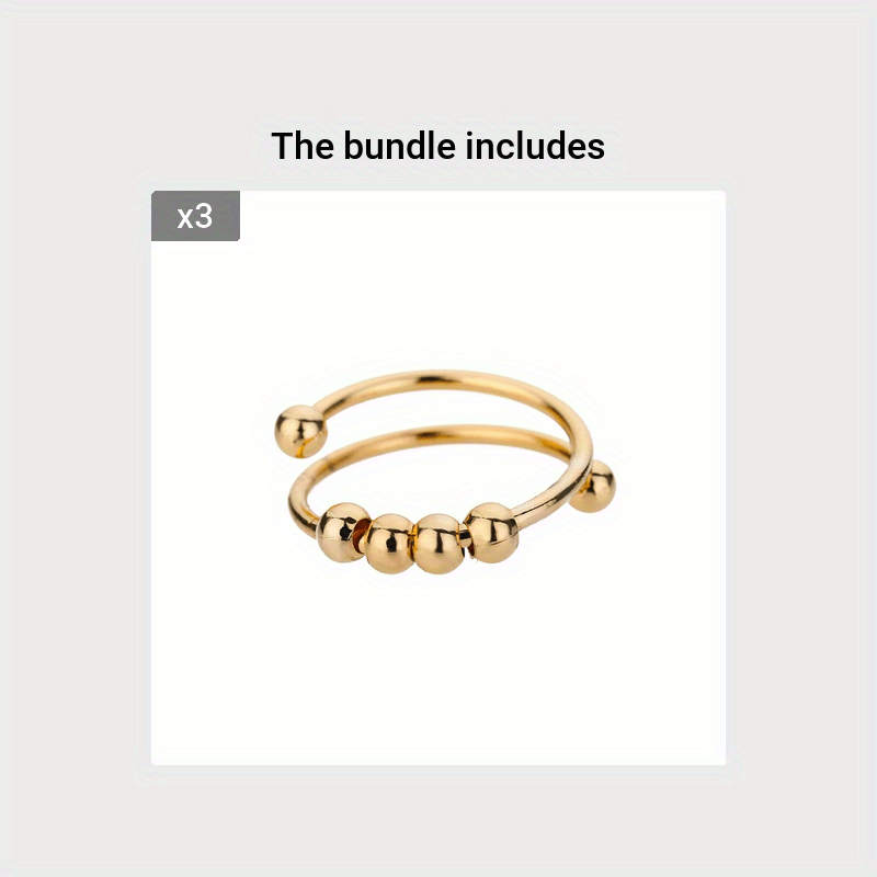 Modern Ring with Gold-tone