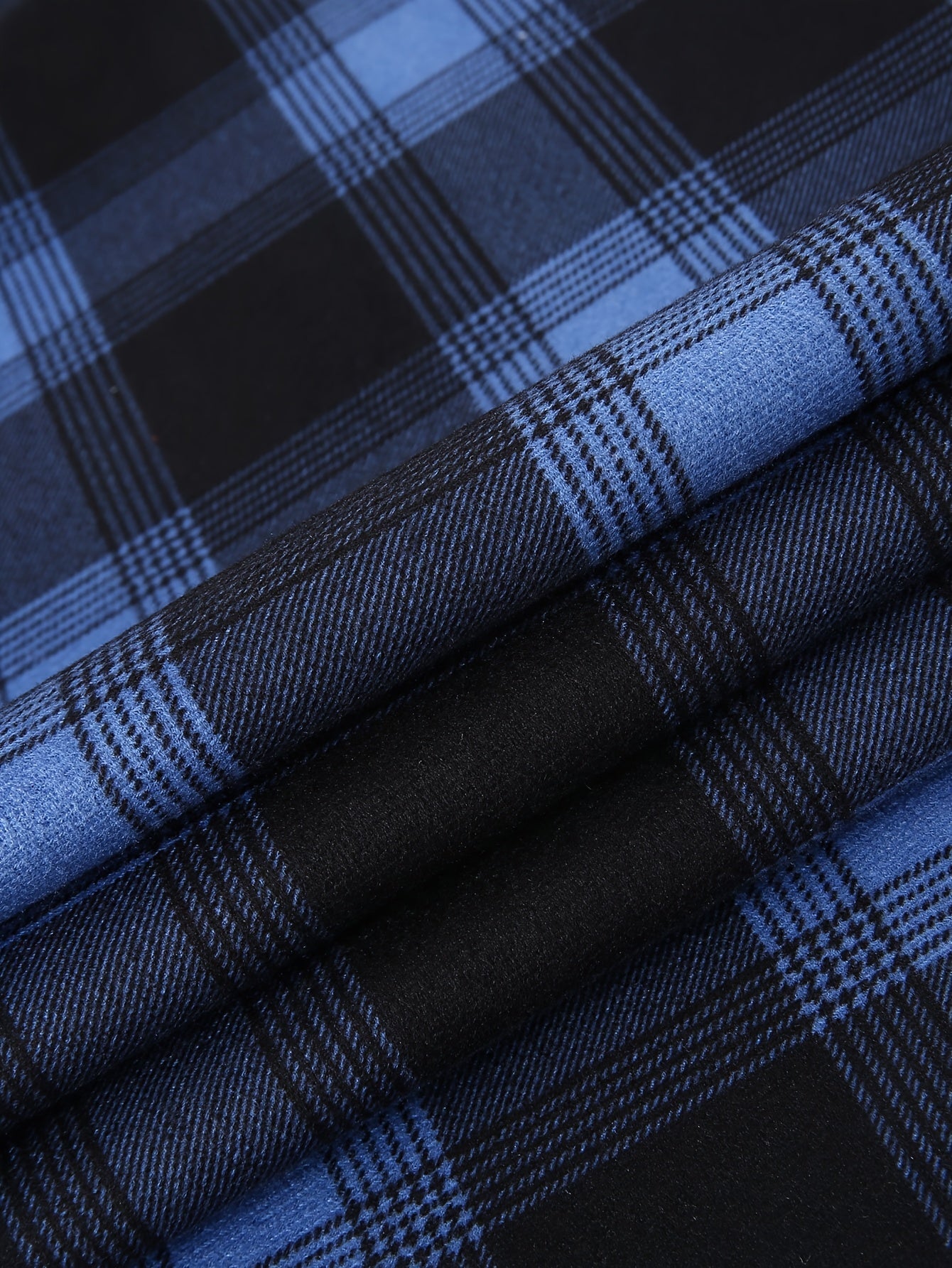 Men's Fleece-Lined Hoodie - Casual & Sporty, Plaid Pullover with Button Detail, Long Sleeve, Loose Fit for Fall/Winter