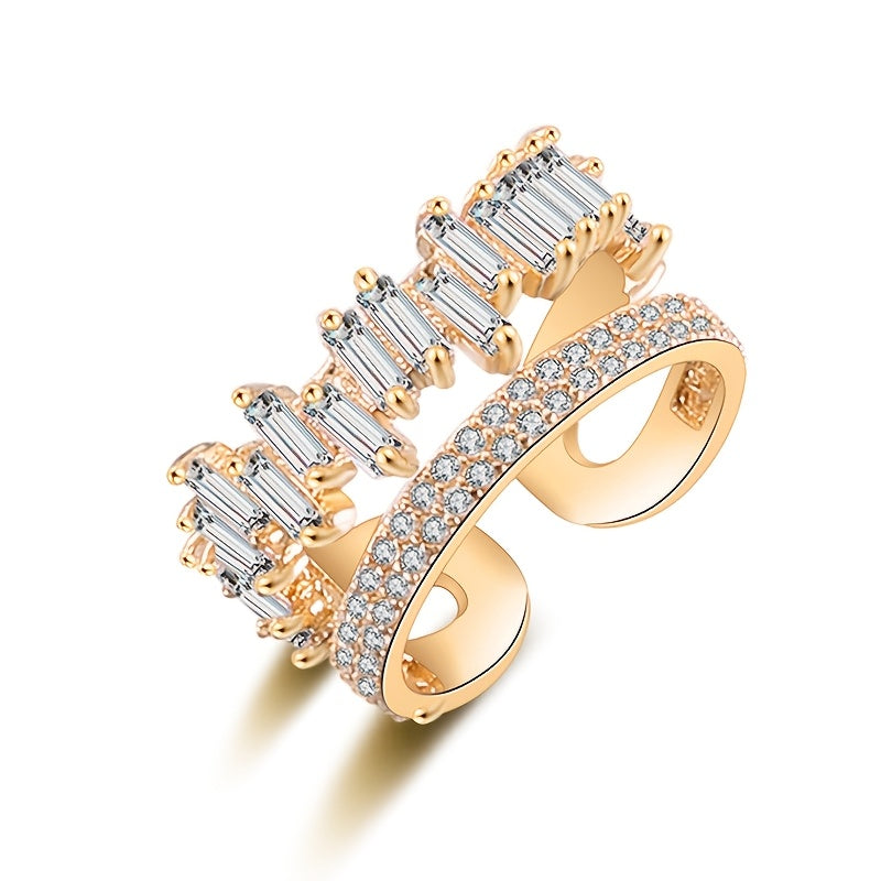 Modern Ring with Gold-tone