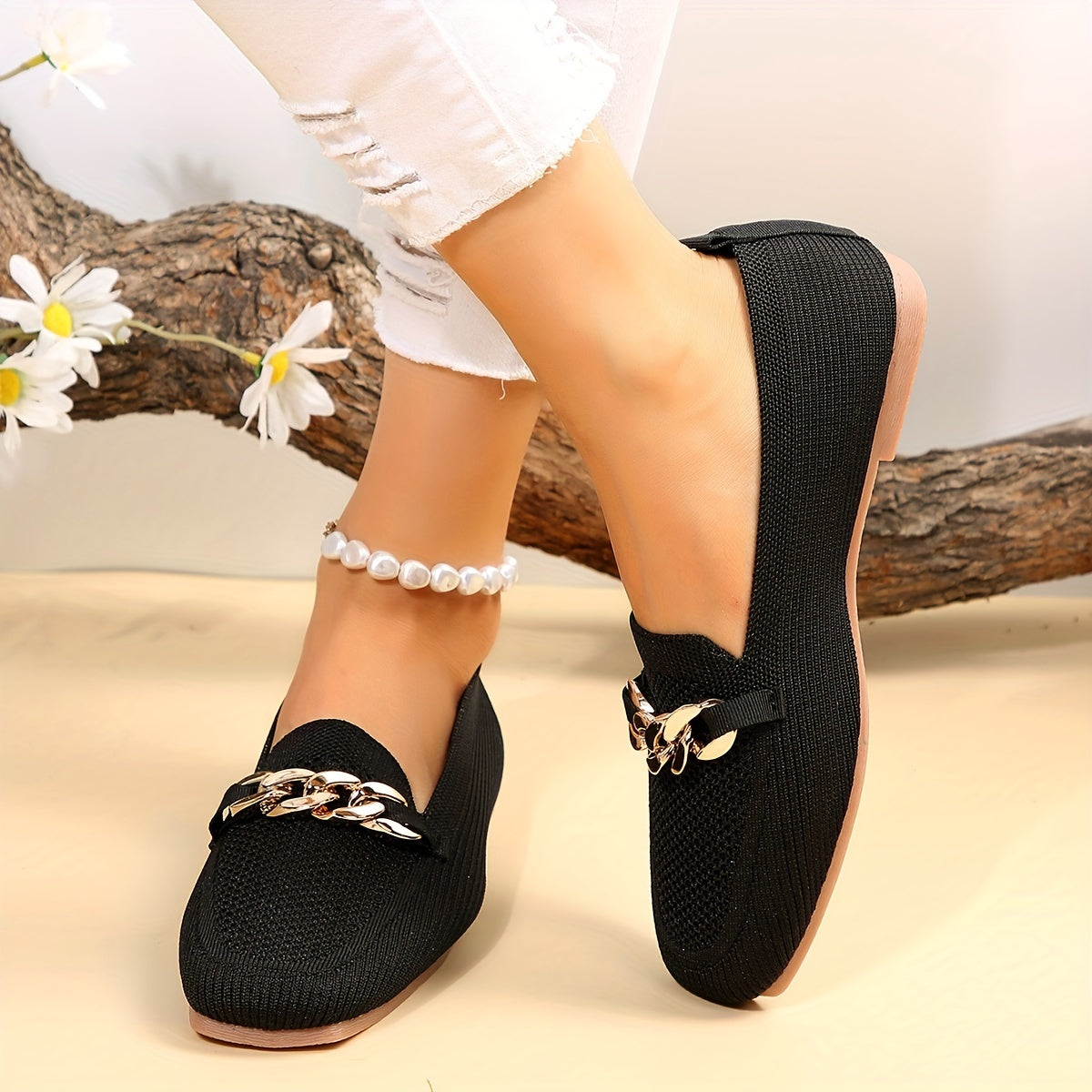 Timeless Knit Flats with Slip-On