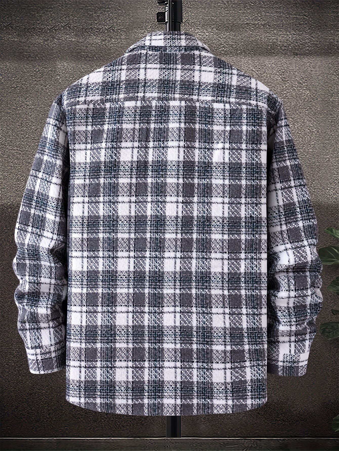 Various Pattern Men's Casual Long Sleeve Lapel Shirt, Men's Thick Outwear For Fall Winter