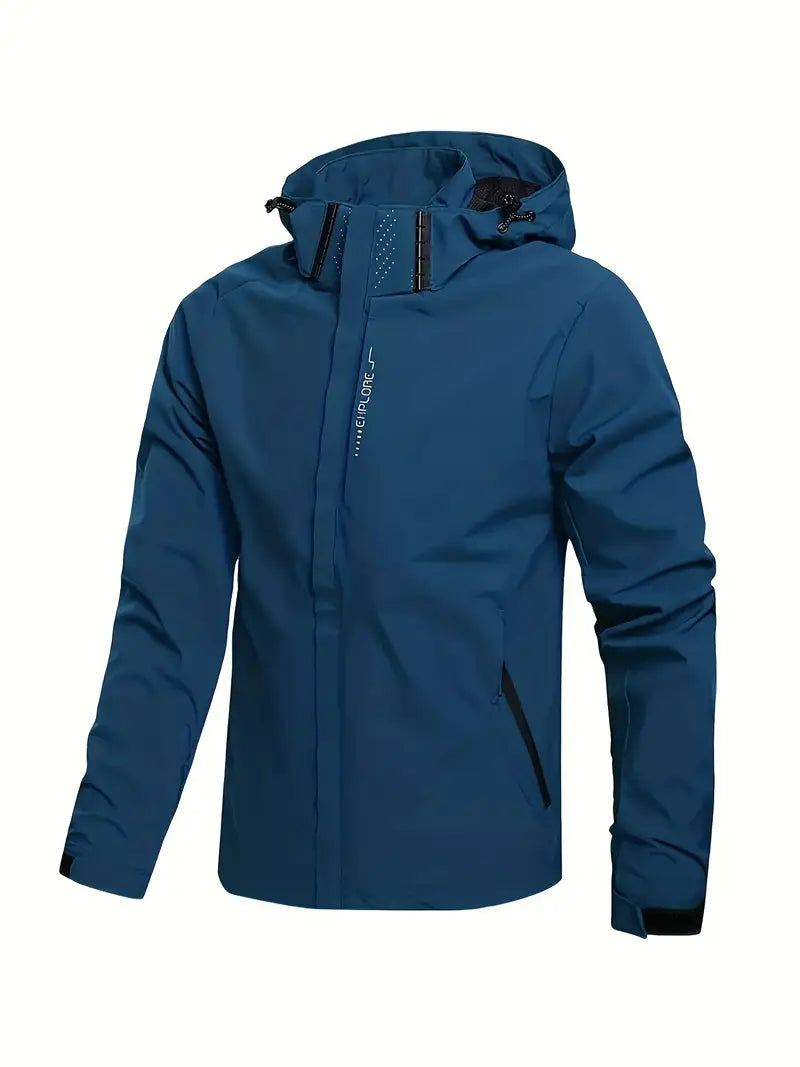 Polyester Hooded Zip Long Sleeve Jacket