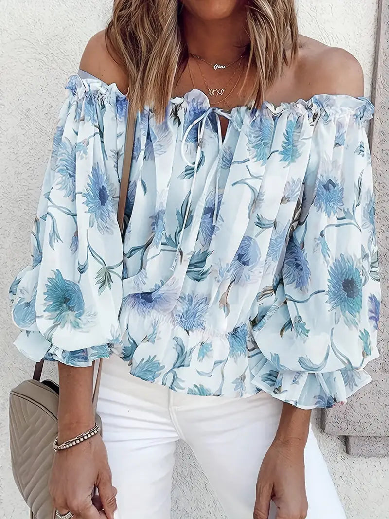 Floral Spandex Sweater Lightweight