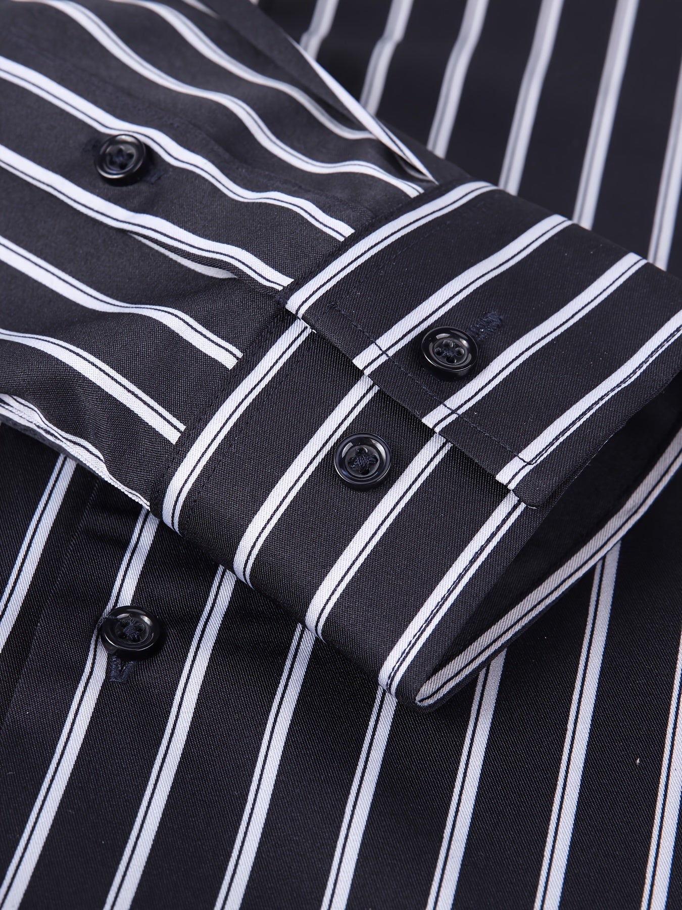 Classic Plaid Design Men's Formal Long Sleeve Shirt, Men's Button Up Shirt For Business Formal Occasions, Gift For Men