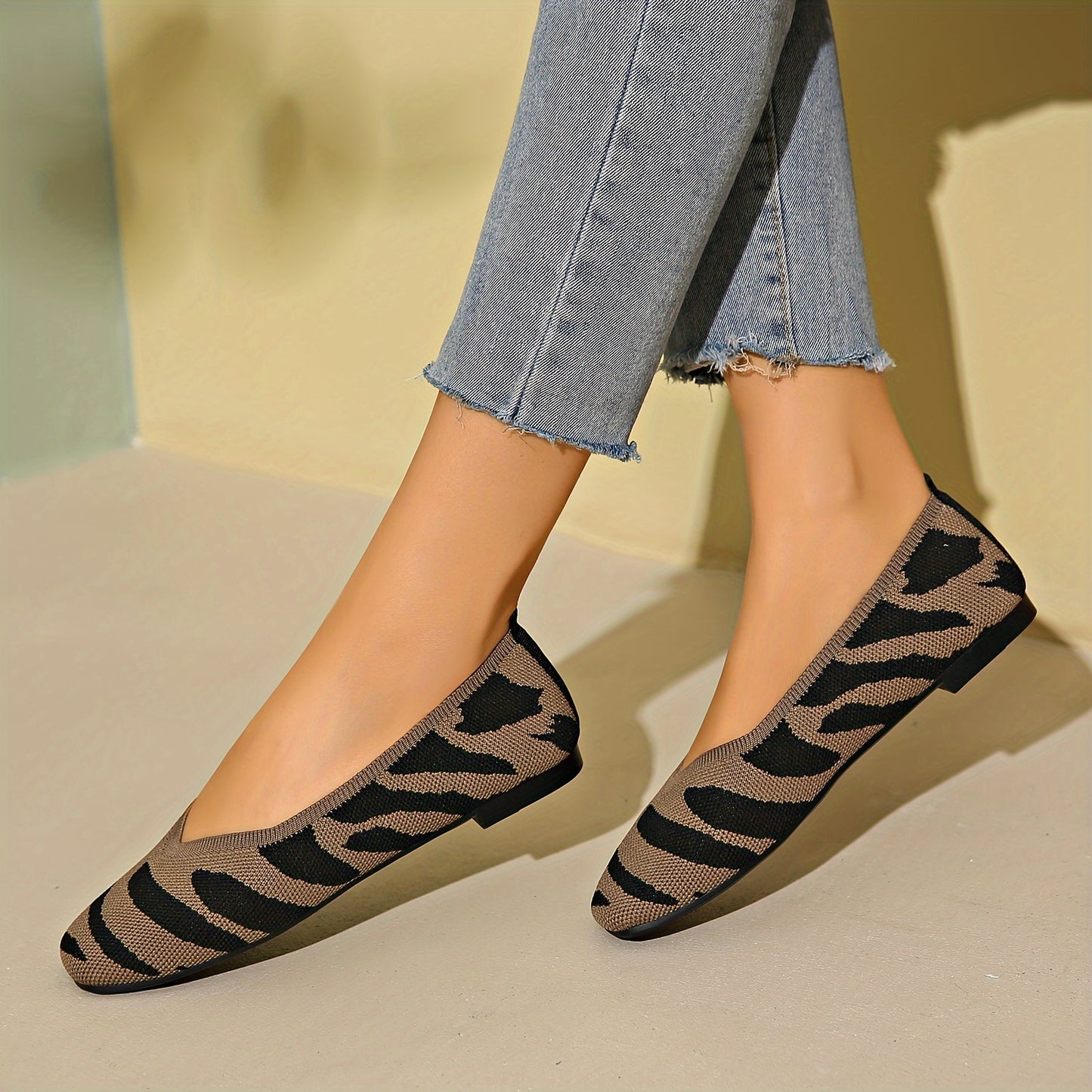 Timeless Red Stripe Flats with Slip-On
