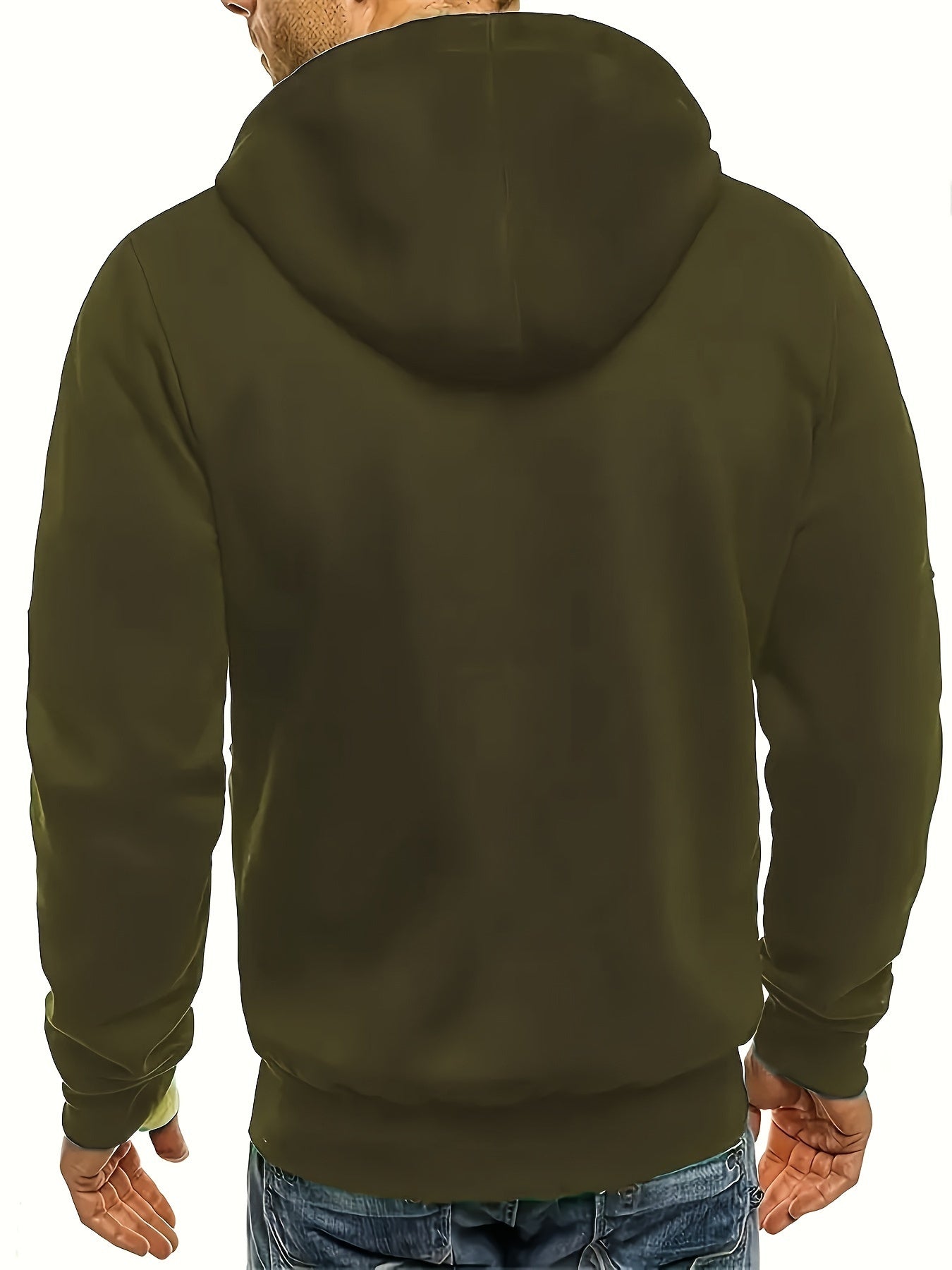 Men'S Heavyweight Hooded Jacket - Full-Zip Front Closure, Hooded Sportswear Coat for Gym, Running, Casual Outfits - Machine Washable Outerwear for Fall/Winter - Available in Black/Gray/Blue/Red/ - Ideal for Everyday & Formal Events,