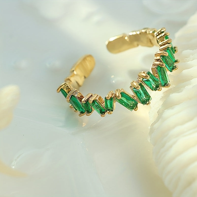 Modern Ring with Gold-tone