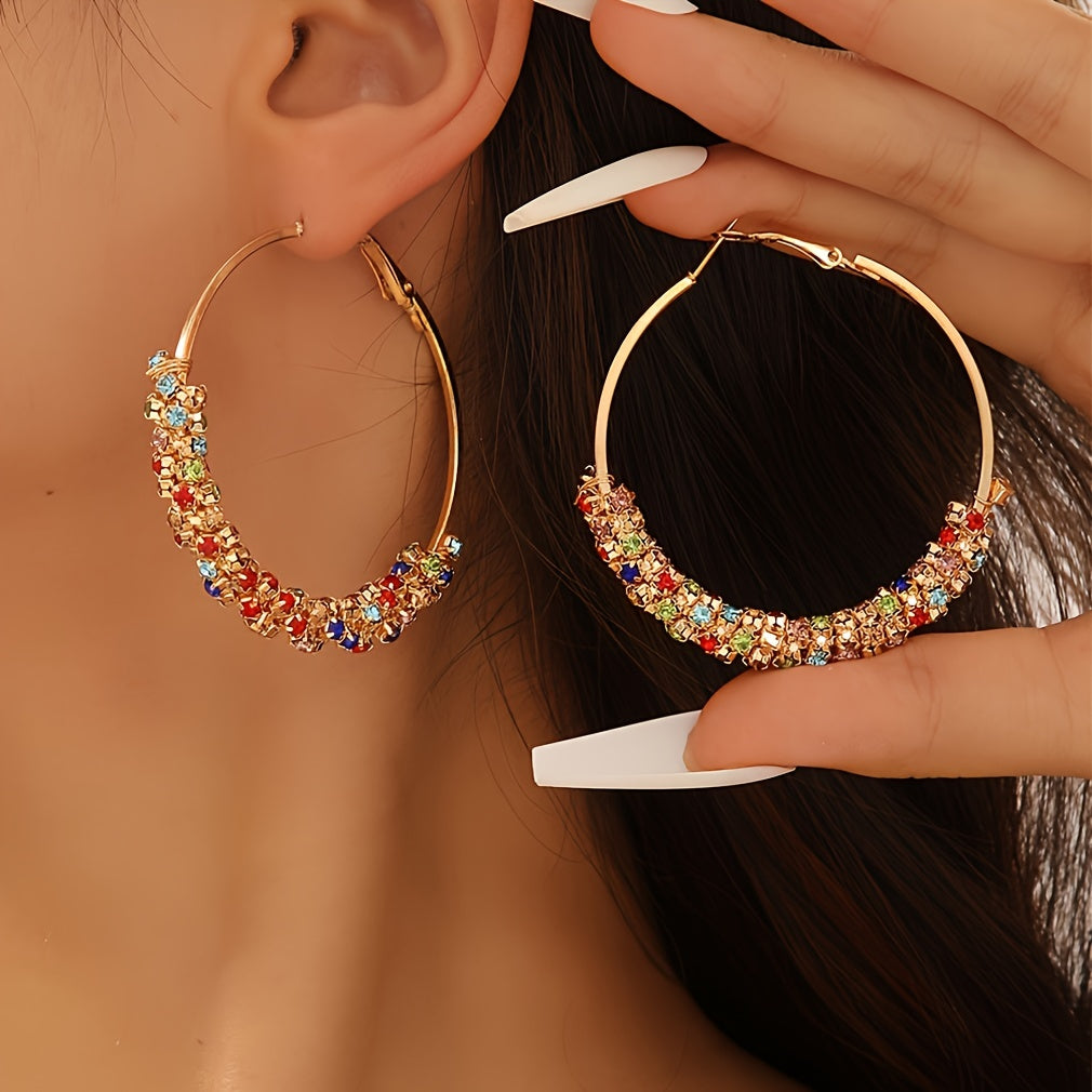 Boho Earrings with Gold-tone