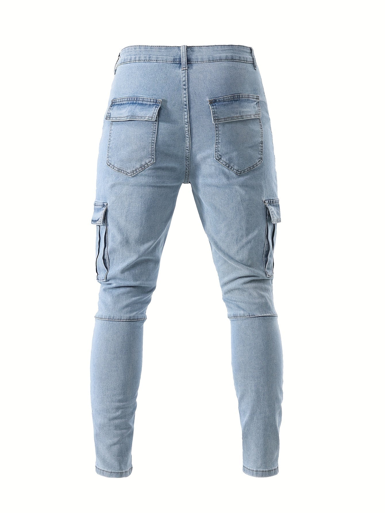 Men's Skinny Jeans - Stretch Work Pants with Slim Fit, All-Season Stretch Denim for Casual & Formal Outfits - Non-See-Through Streetwear Trousers, Versatile Clothing, Contemporary Fashion, Durable Fabric, Stylish Bottoms, Urban Style