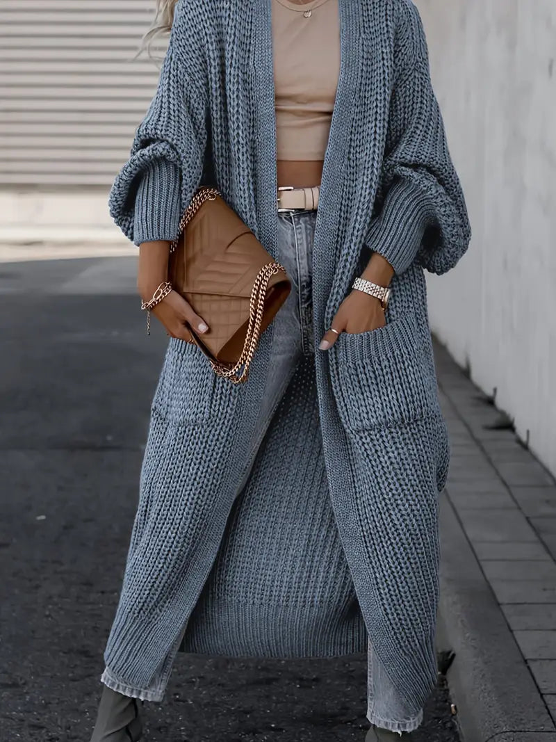 Long V-Neck Cardigan