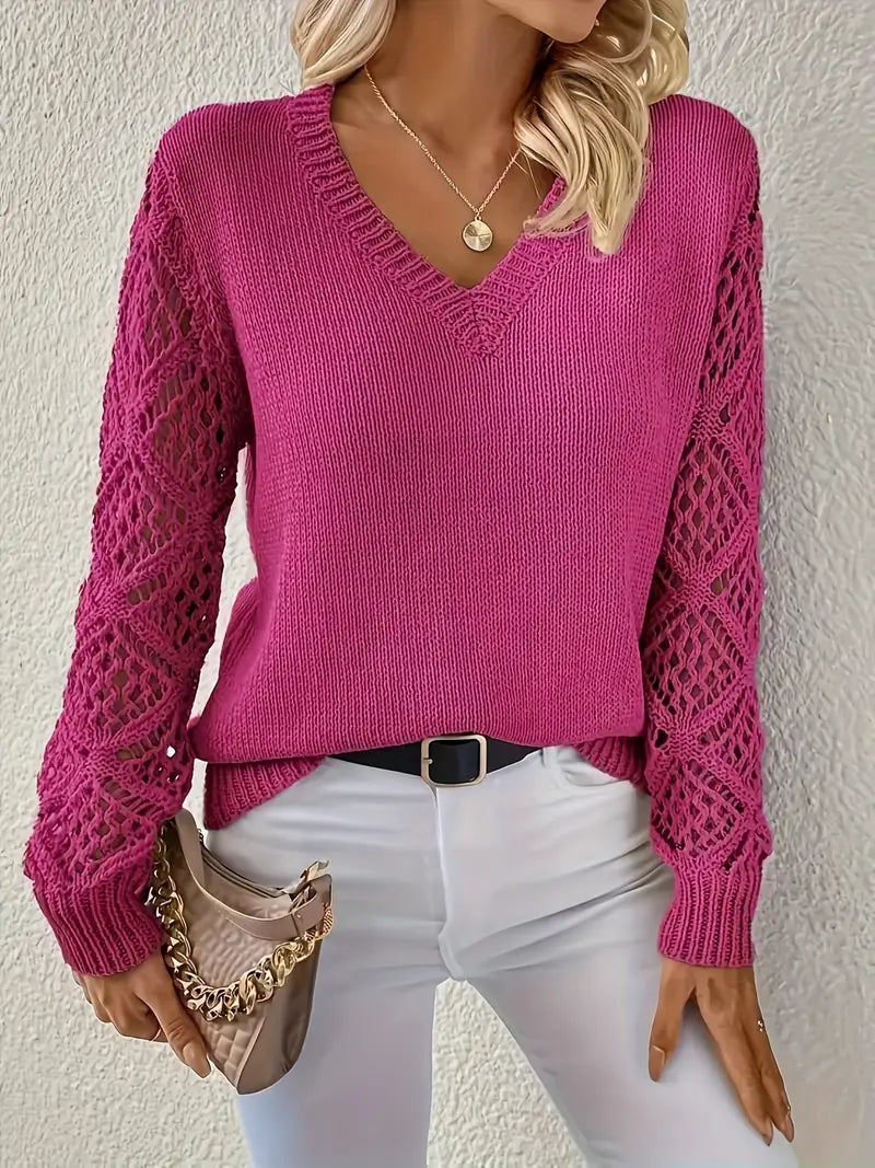 Long V-Neck Sweater