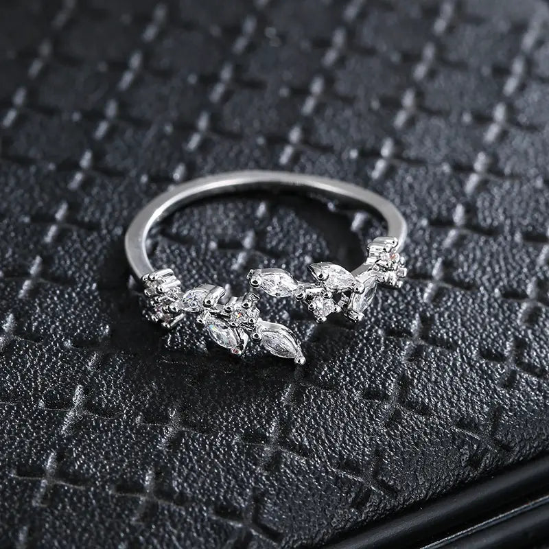 Evening Ring with Gold-tone