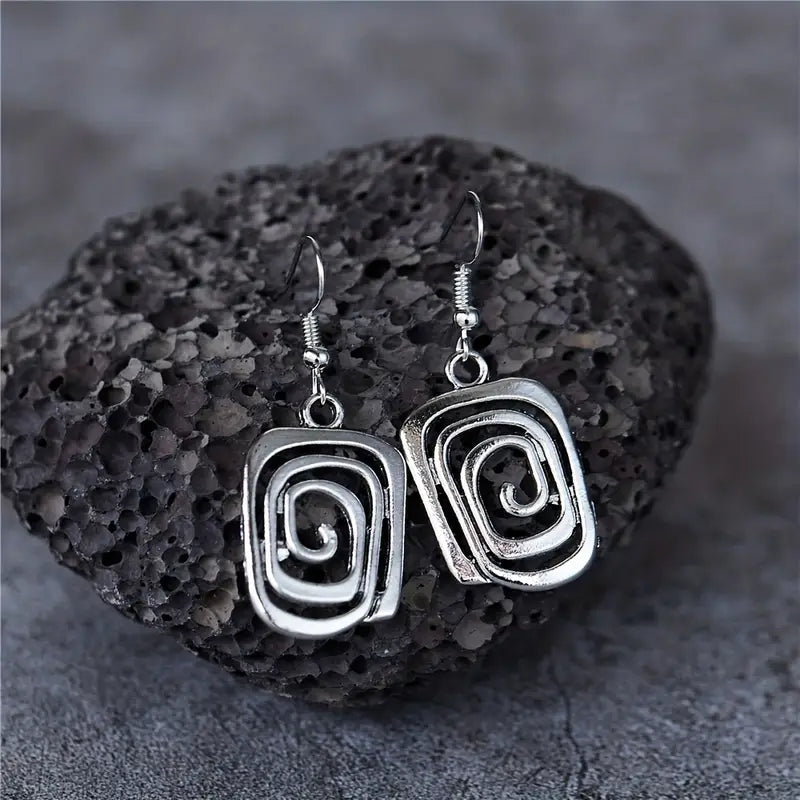 Modern Earrings with Gold-tone