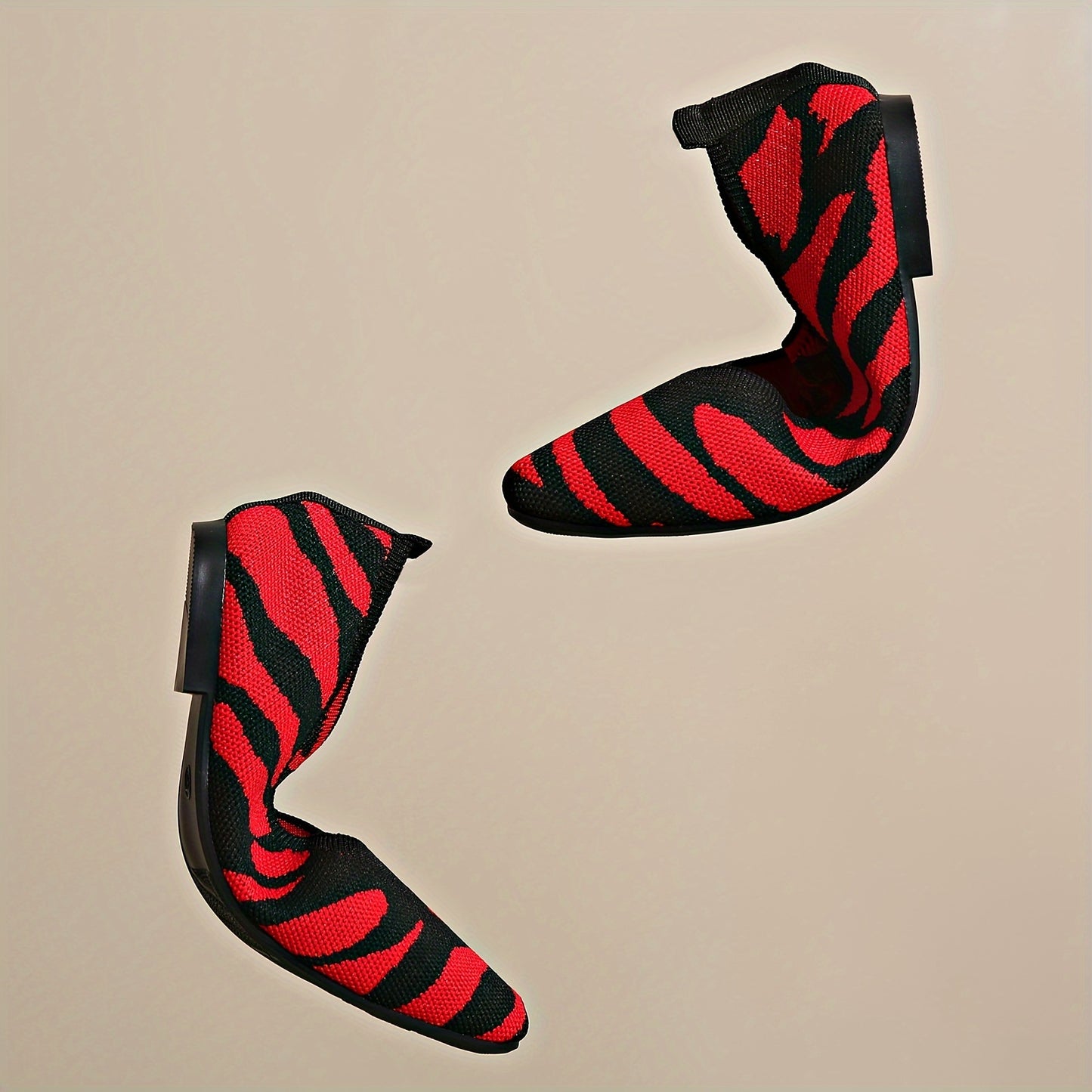 Timeless Red Stripe Flats with Slip-On