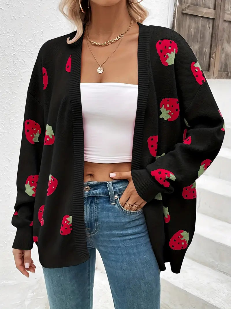 Viscose Long V-Neck Cardigan