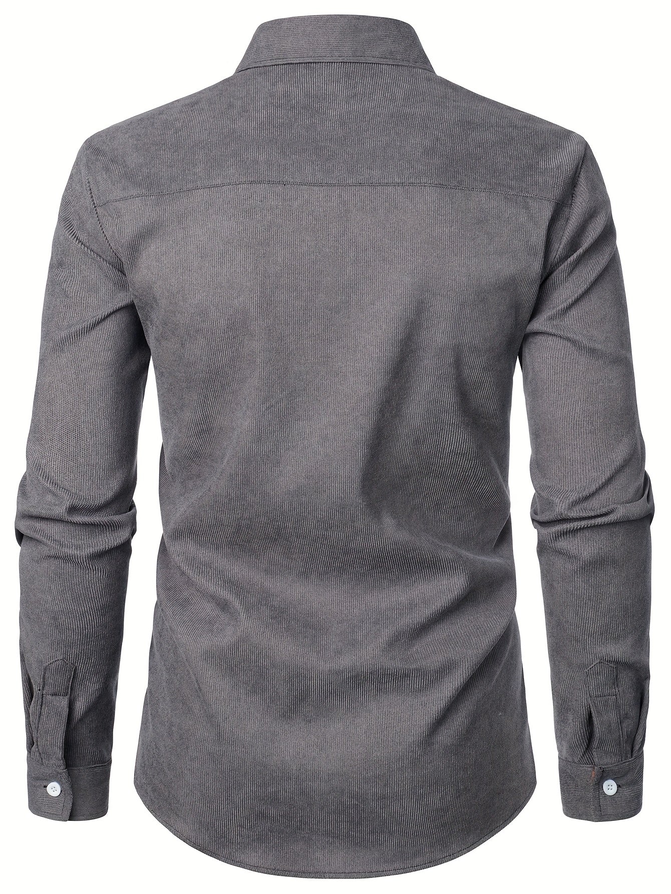 Men's Lapel Shirt, Casual Button Up Long Sleeve Shirt For Summer Fall Business