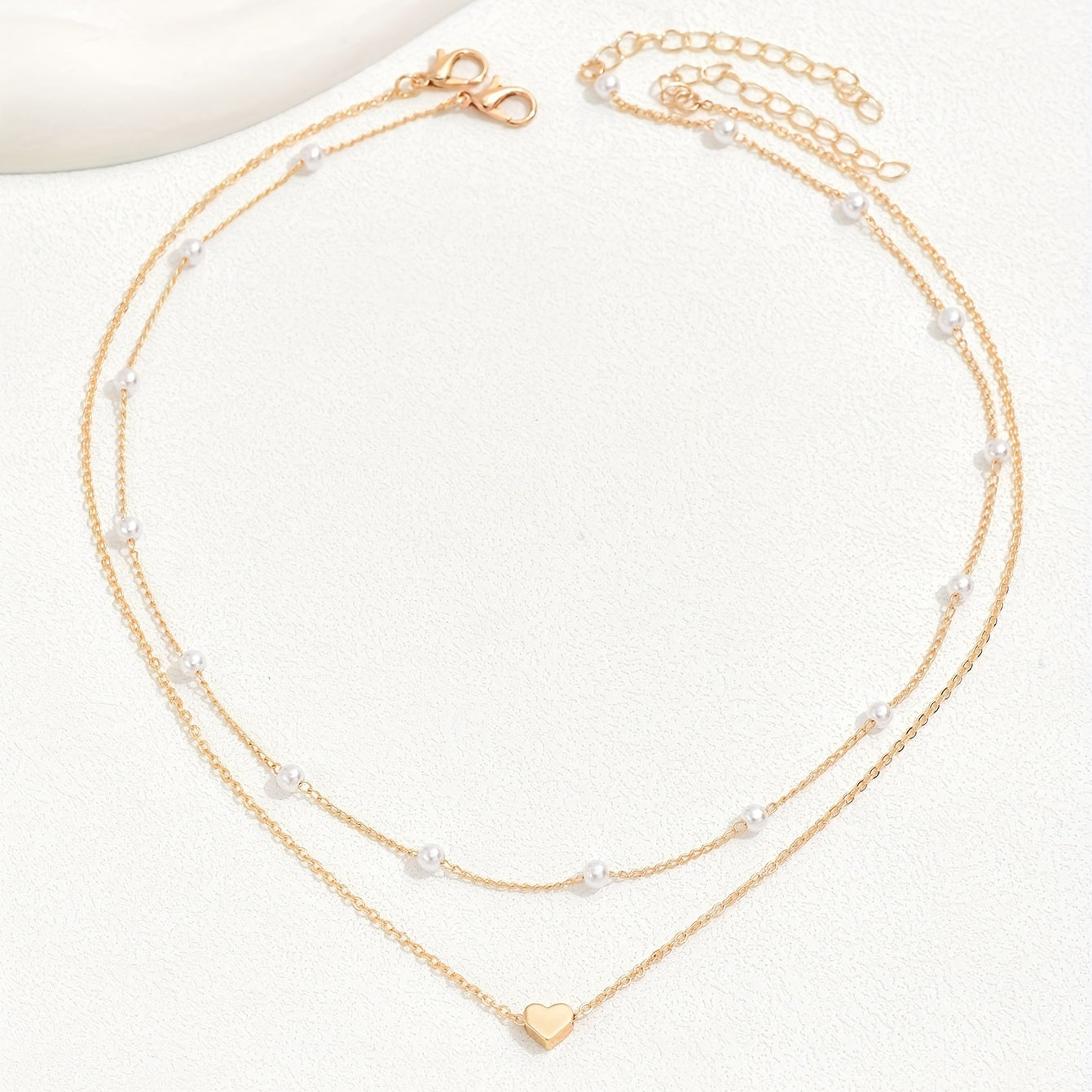 Modern Necklace with Pearl-inspired