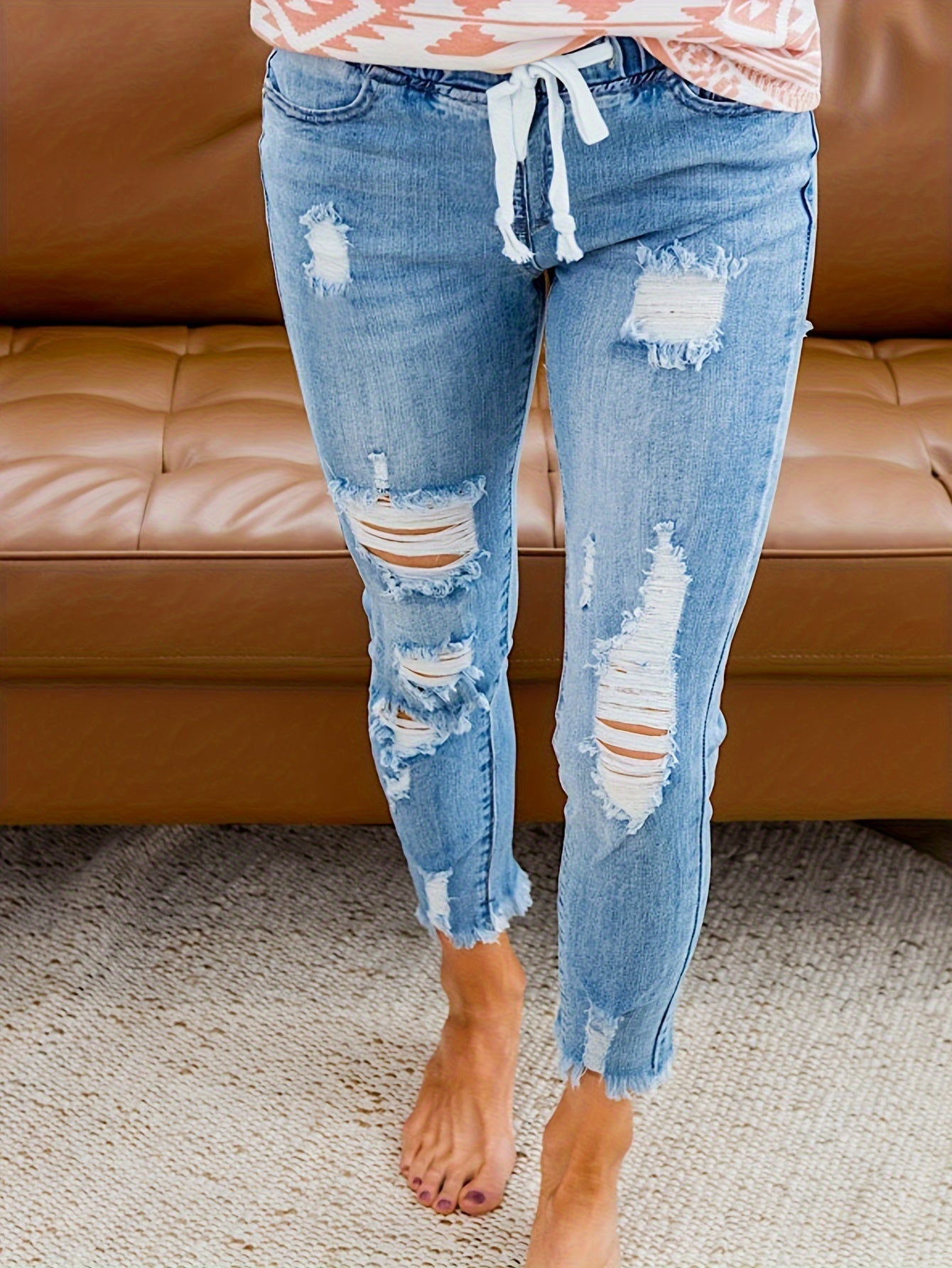 Timeless Tan Cotton Pants with Zip