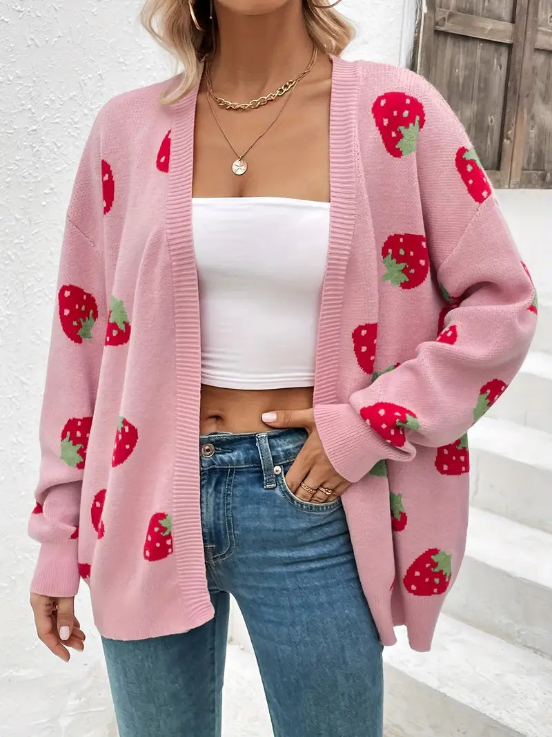 Viscose Long V-Neck Cardigan