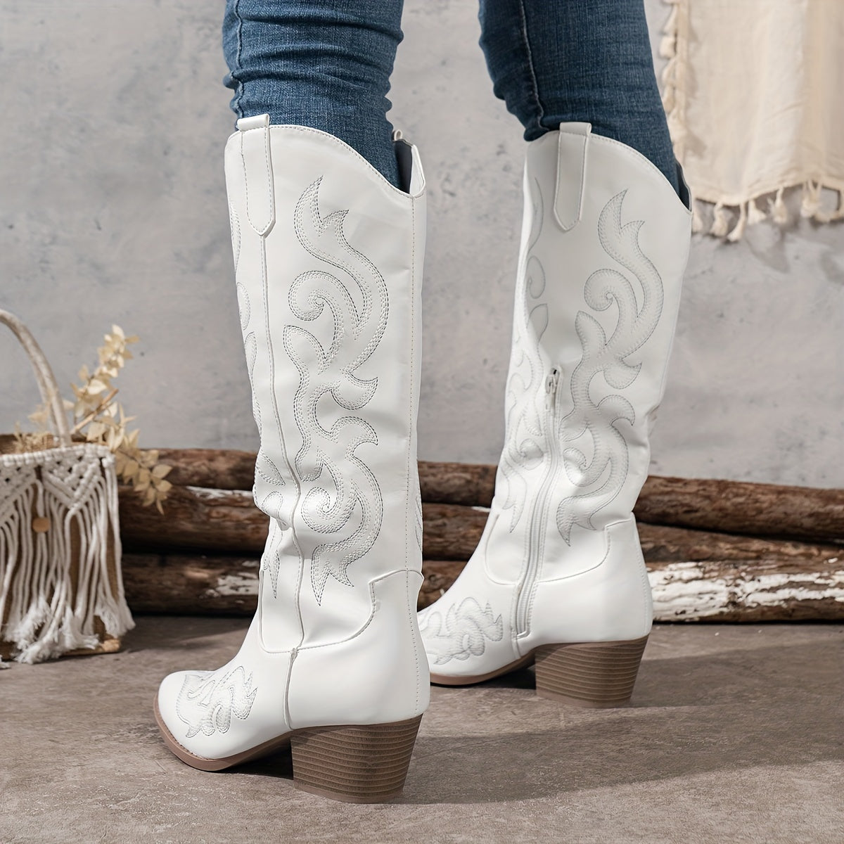 Timeless Black Block Heel Boots with Block Heel