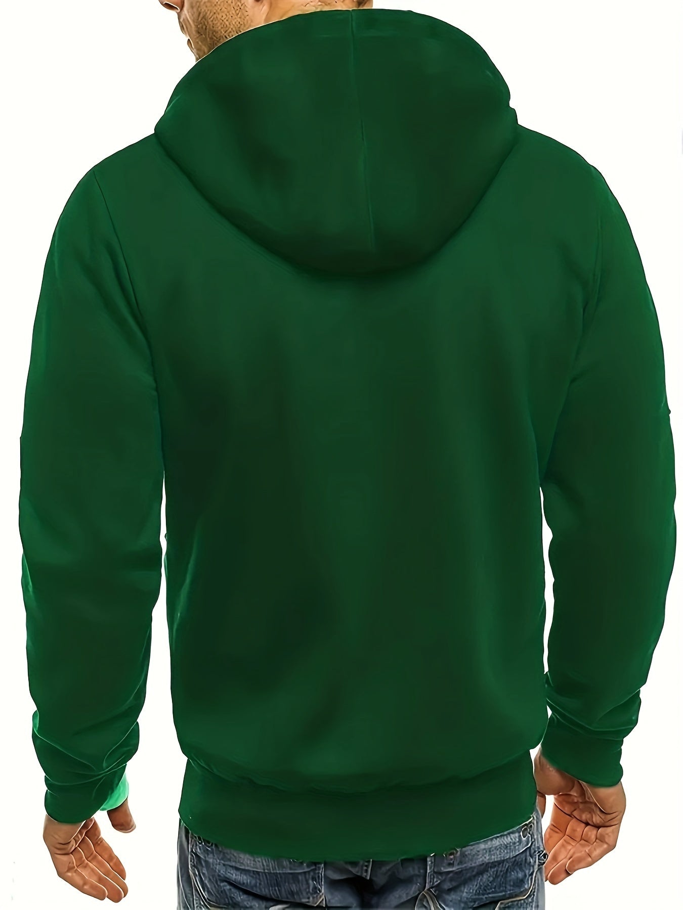 Men'S Heavyweight Hooded Jacket - Full-Zip Front Closure, Hooded Sportswear Coat for Gym, Running, Casual Outfits - Machine Washable Outerwear for Fall/Winter - Available in Black/Gray/Blue/Red/ - Ideal for Everyday & Formal Events,