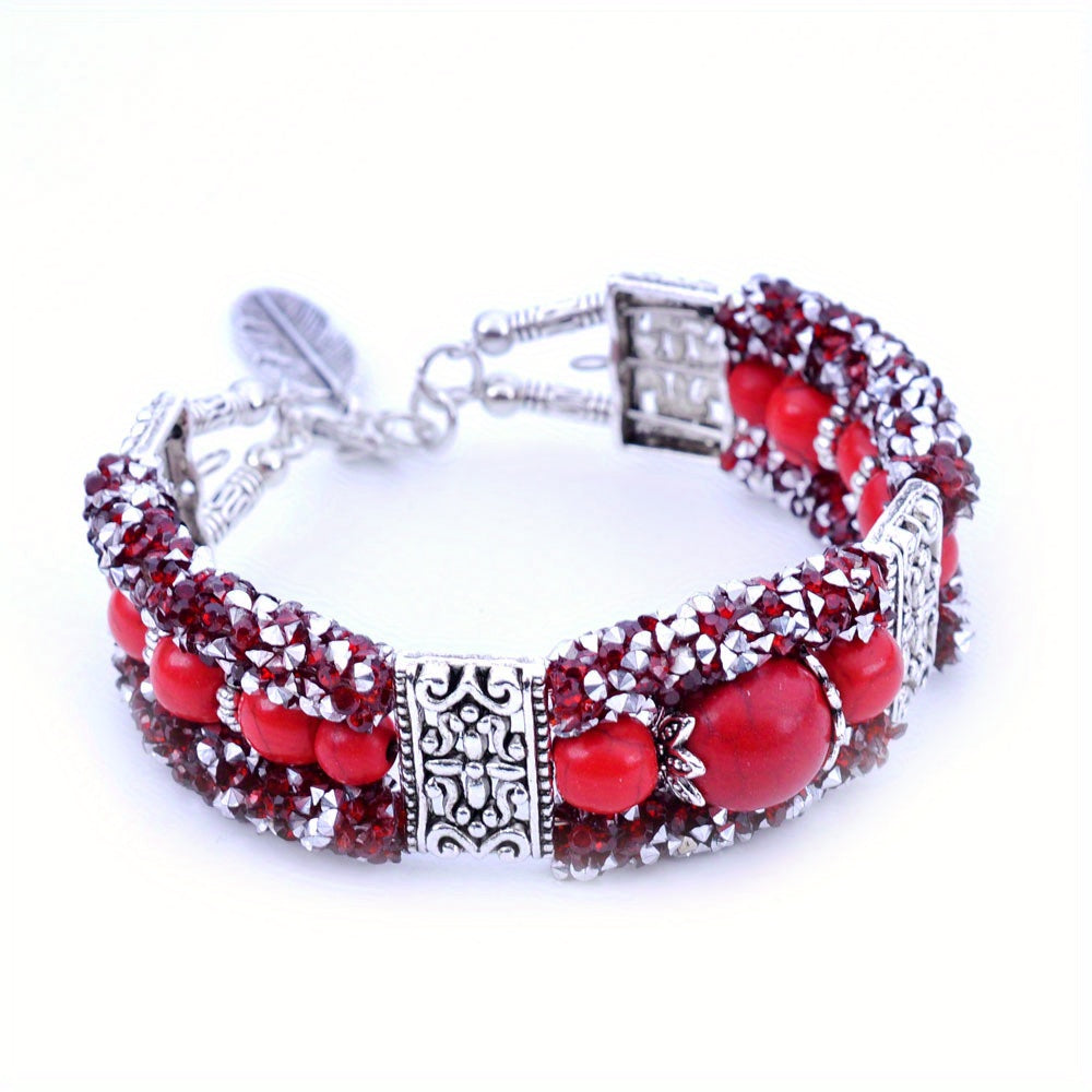Boho Bracelet with Silver-tone