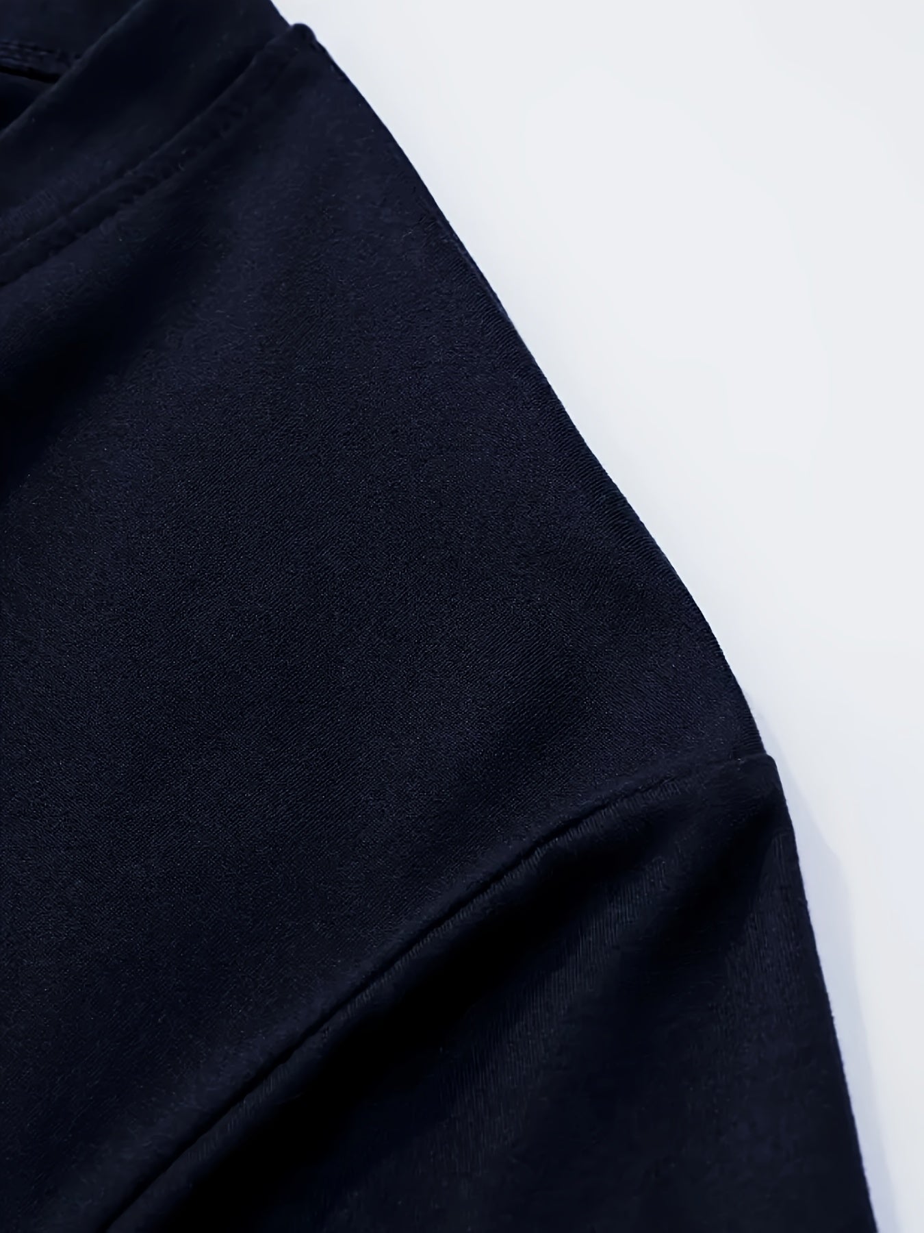 Men'S V-Neck Short Sleeve T-Shirt - Lightweight & Breathable, Casual Fit, Solid Black, Perfect for Summer, High-Quality Knit Fabric, Everyday Tshirt | Casual Style | Comfortable Fit
