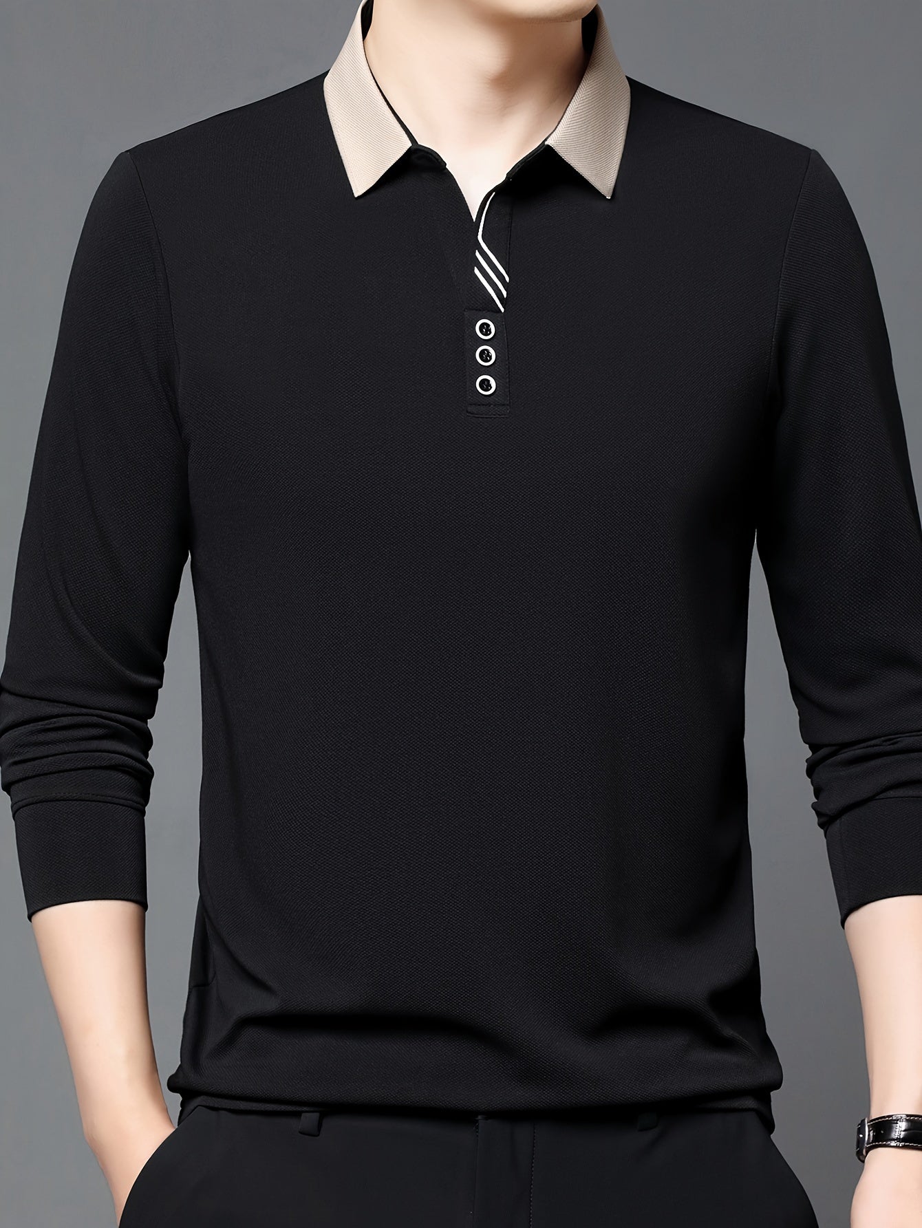 Men's Lightweight Long Sleeve Shirt - Breathable, Stretch Fabric for Golf & Business Casual Wear
