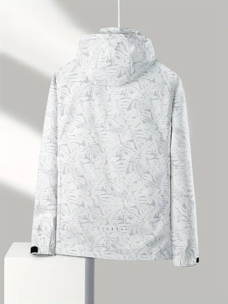 Polyester Hooded Zip Long Sleeve Jacket