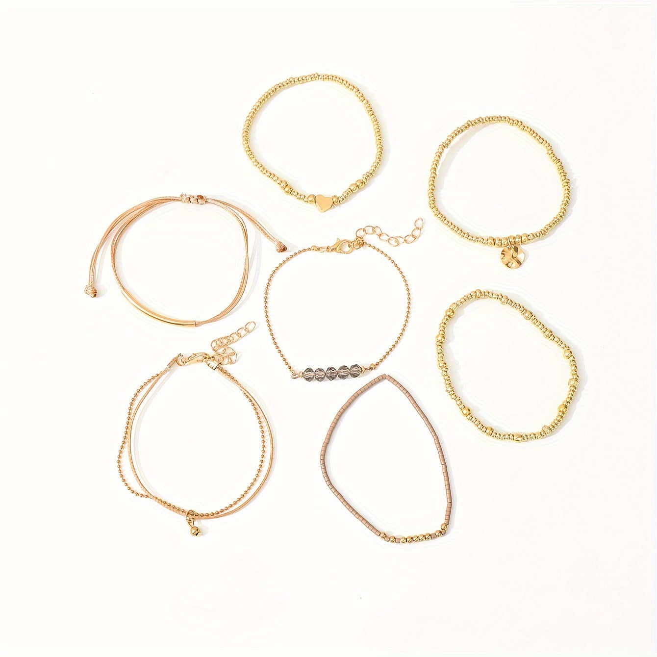 Modern 7-Piece Jewelry Set with Sparkling stones