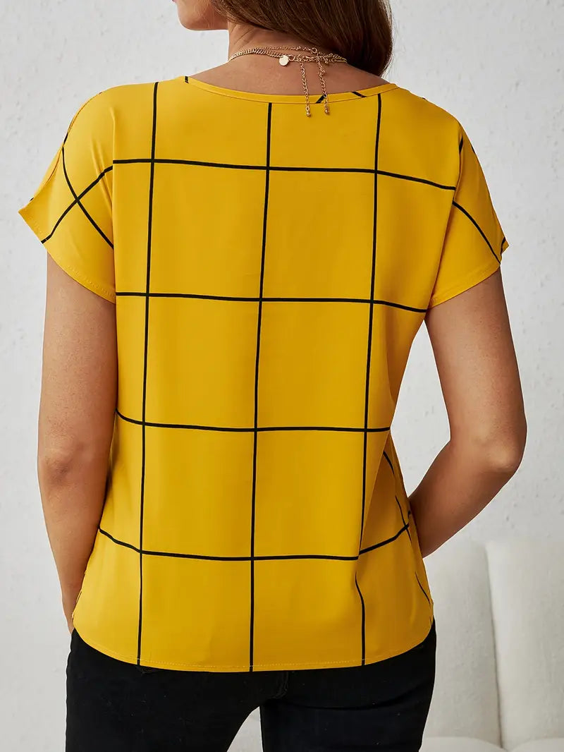 Plaid Polyester Sweater