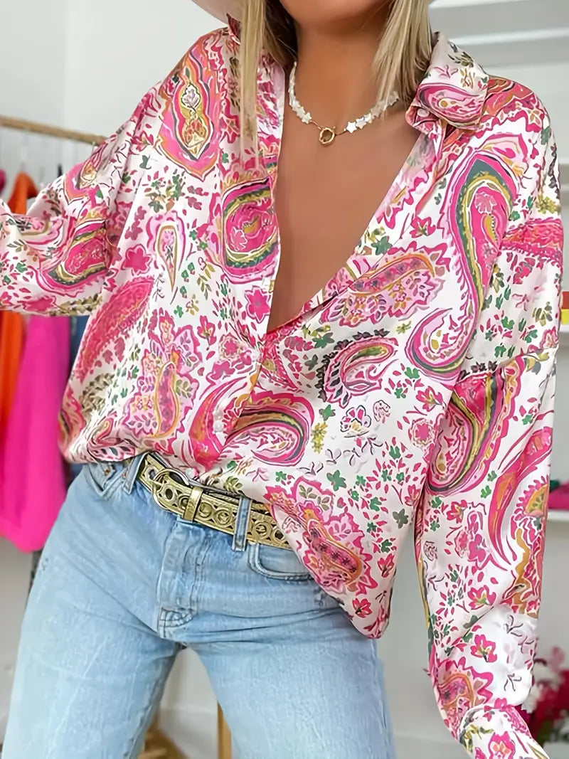 Paisley Polyester Blouse