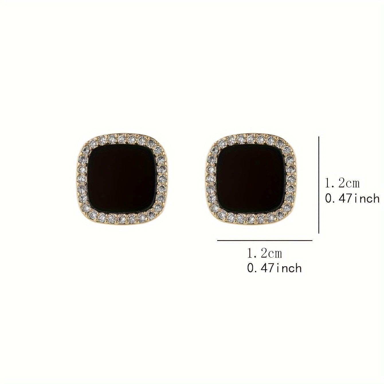 Modern Earrings with Gold-tone