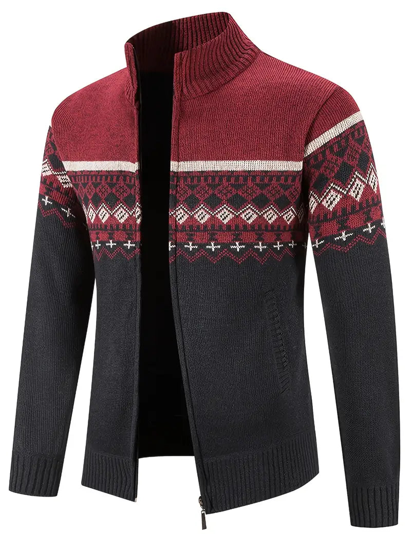 Polyester Knit Long Sleeve Cardigan