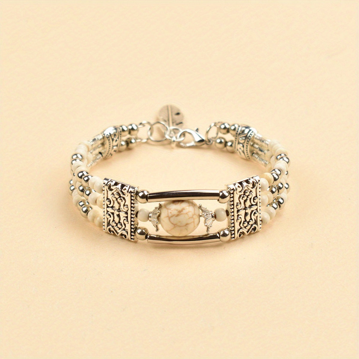 Boho Bracelet with Silver-tone