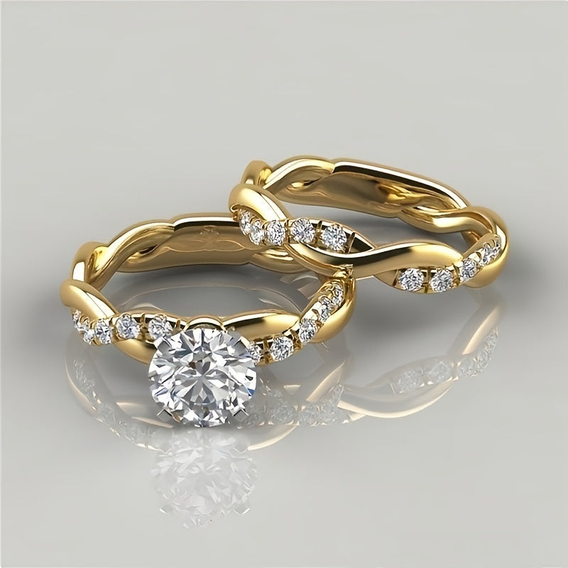 Vintage Ring with Gold-tone