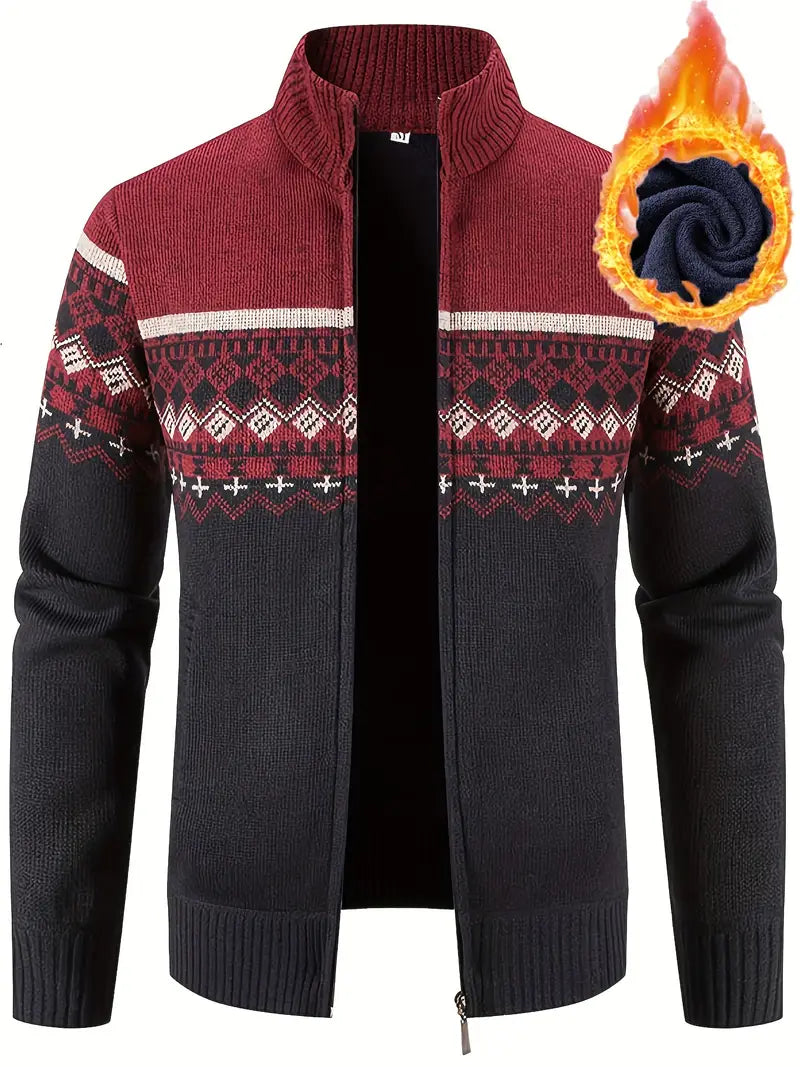 Polyester Knit Long Sleeve Cardigan