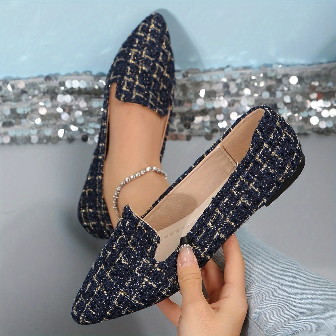 Timeless Plaid Flats with Slip-On