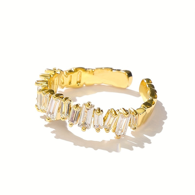 Modern Ring with Gold-tone