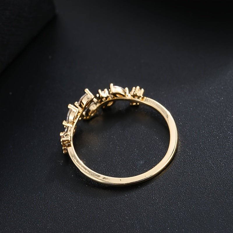 Evening 1-Piece Ring Set with Gold-tone