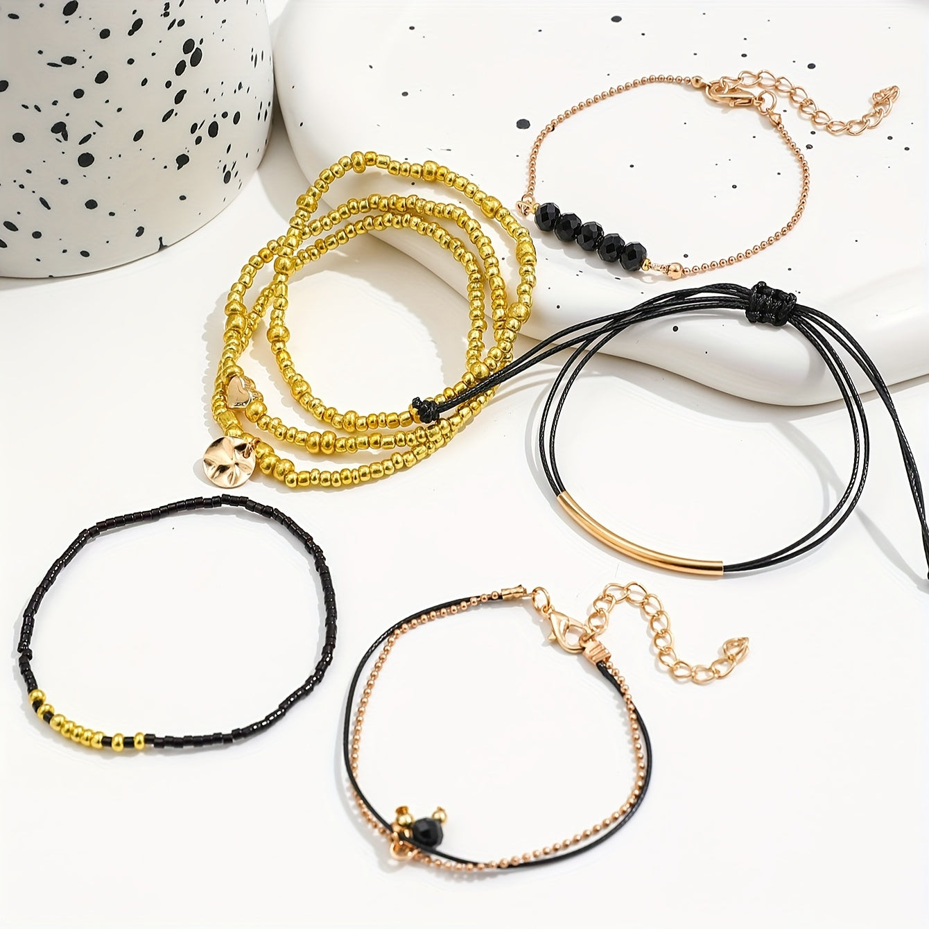 Modern 7-Piece Jewelry Set with Sparkling stones