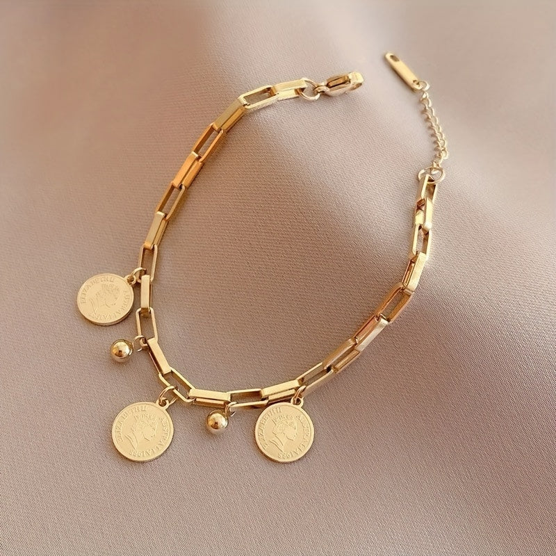 Vintage 1-Piece Necklace & Bracelet Set with Silver-tone